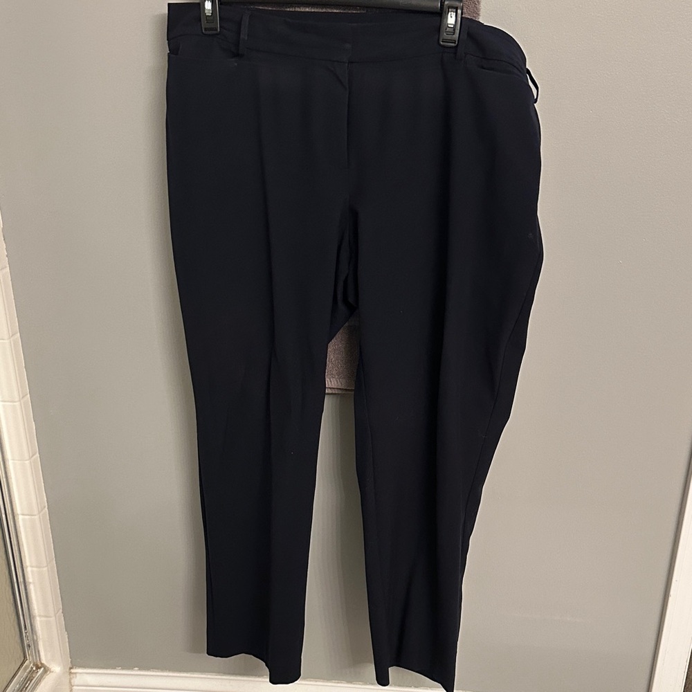 Lane Bryant Elegant Navy Straight Leg Pants